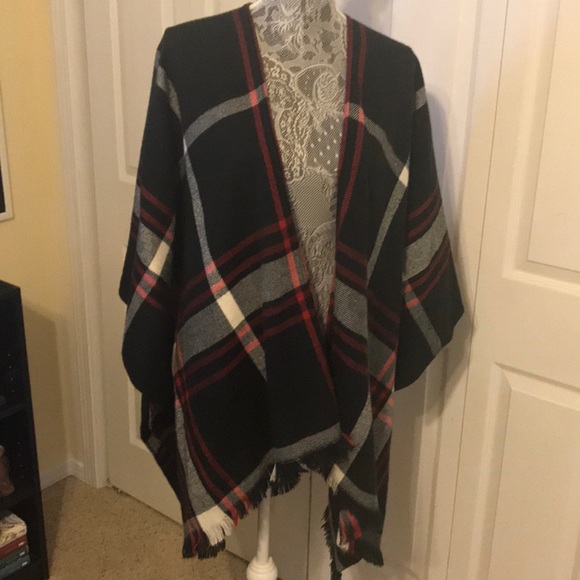 Plaid Wrap/Kimono - Picture 1 of 3